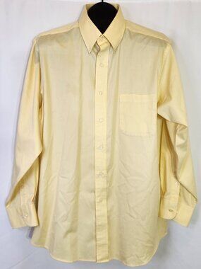 IZOD Yellow Long Sleeve Button Up Dress Shirt – Size 16 ½ 32/33